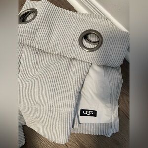 UGG Blackout Gray Ribbed Curtains